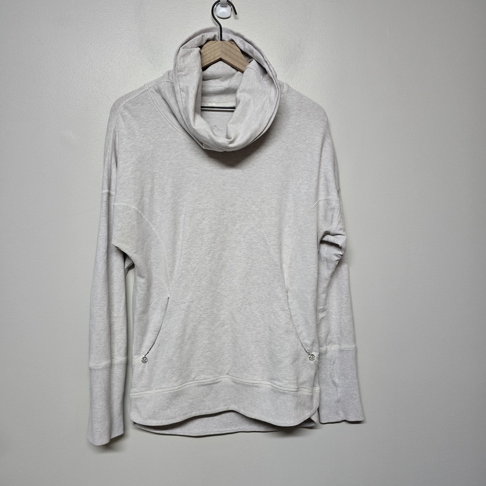 Lululemon Rest Day Pullover Black Cowl Neck Zip Pockets Long Sleeve Sweatshirt
